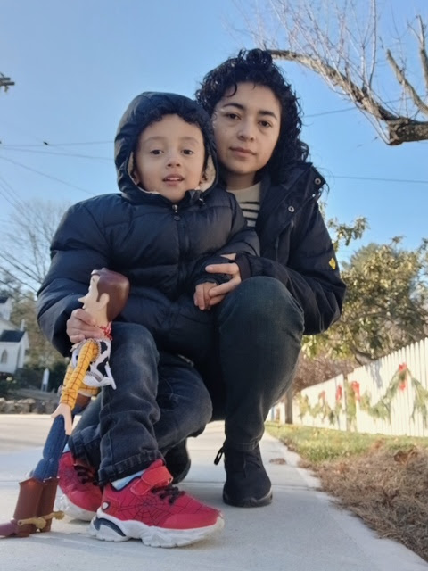 Dalia, Good For Kids scholar, with her son Anthony